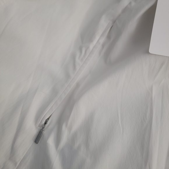 Athleta Advantage Poplin Top, White Quarter-Zip, Medium - Picture 7 of 8